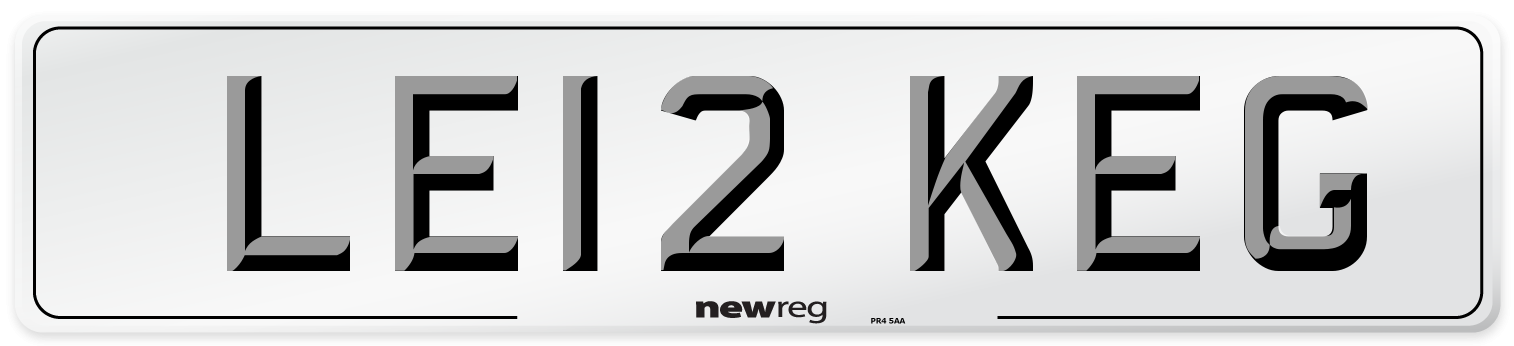 LE12 KEG Number Plate from New Reg